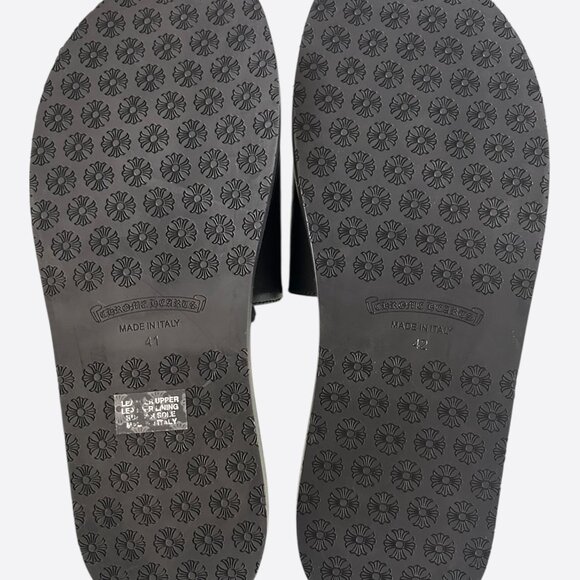 Chrome Hearts Black Cross Patch Slides main image 7